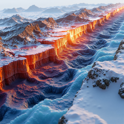 纪录片作品海报展示，展现壮美自然风光，连绵山脉与清澈河流交相辉映，晨雾缭绕山间，航拍视角呈现宁静祥和的自然环境